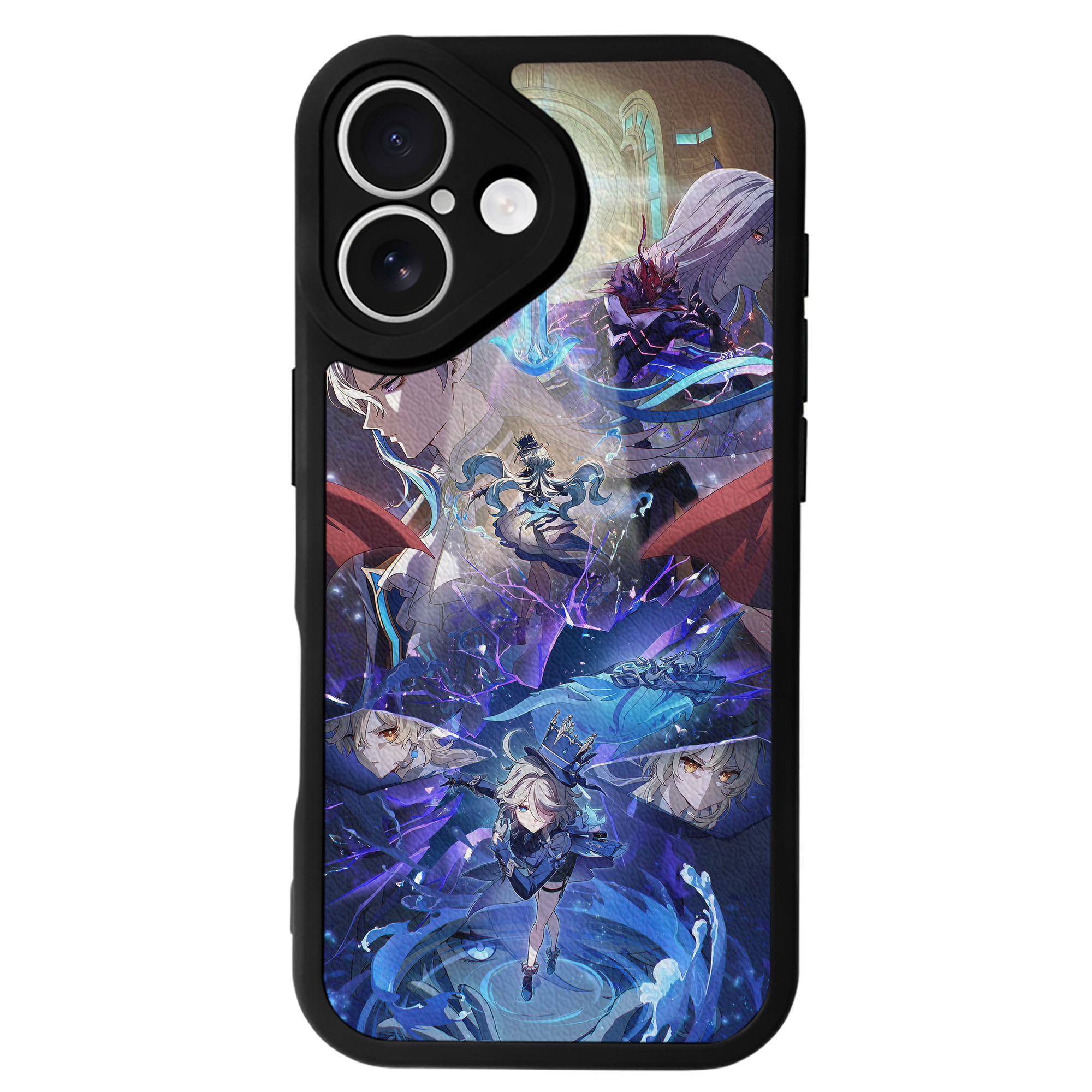 げんし神 genshin 【iPhone 16シリーズ対応】シリコンスマホケース（レザー調） 材質：シリコン